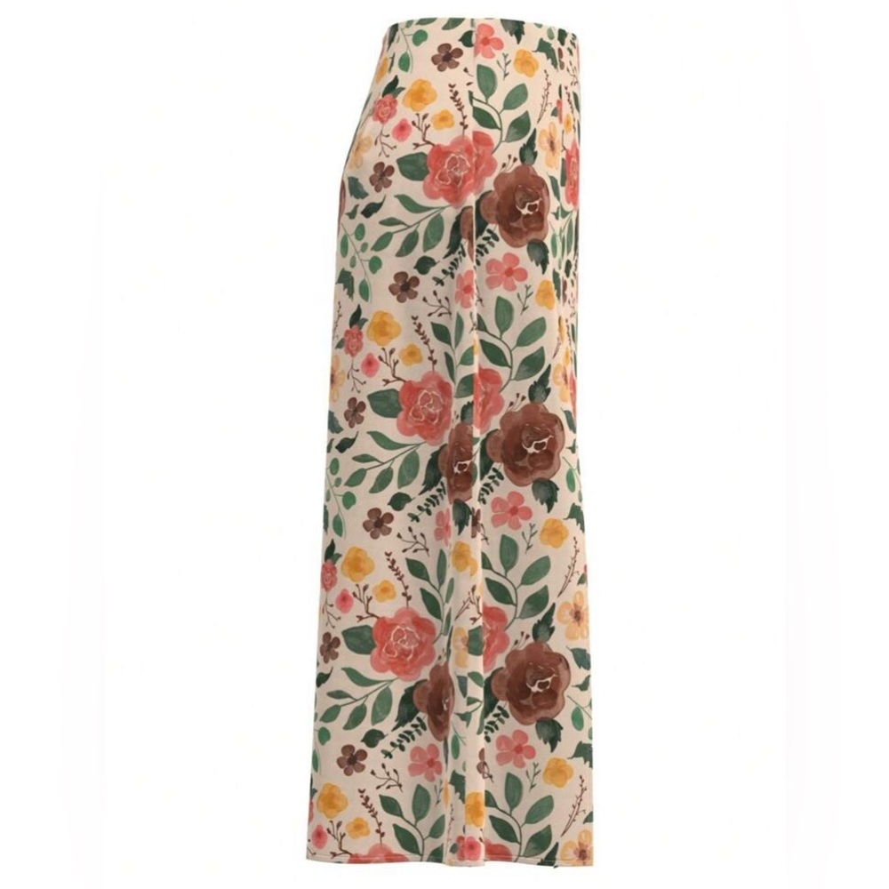 SHEIN Cream Maxi Pencil Skirt with Slit Size Large NWT - Picture 2 of 4